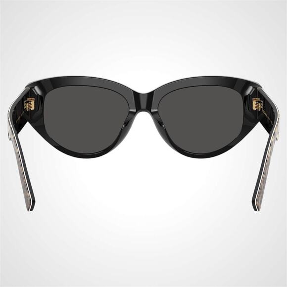 New Dolce & Gabbana Sunglasses Black Brown Leopard Acetate Cat Eye Gold - Picture 4 of 6